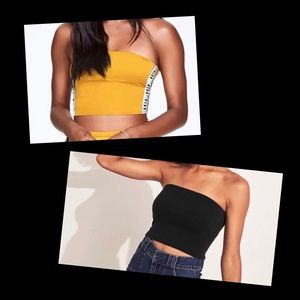 VS PINK YELLOW TUBE TOP only